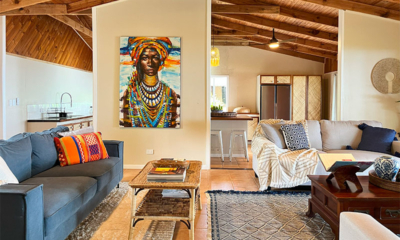 Rockpools Living Area with Painting | Efate, Vanuatu