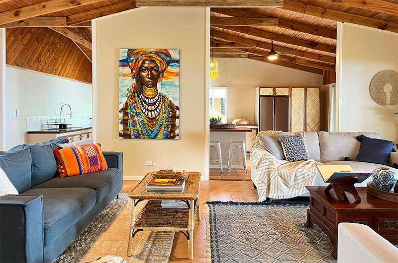 Rockpools Living Area with Painting | Efate, Vanuatu Rockpools Living Area with Painting | Efate, Vanuatu