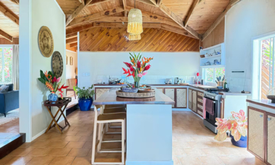Rockpools Kitchen Area with Wooden Floor | Efate, Vanuatu