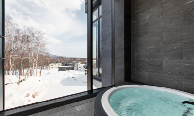 Corniche Hirafu Bathroom One with Jacuzzi and Snow View | Hirafu, Niseko