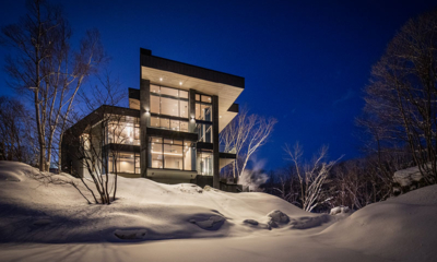 Corniche Hirafu Outdoor Area with Snow at Night | Hirafu, Niseko
