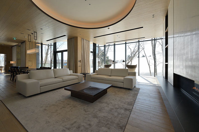 Kamakura Living Area with Snow View | Hirafu, Niseko