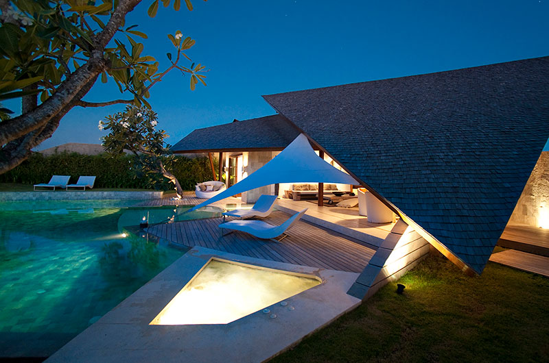 The Layar Three Bedroom Villa Swimming Pool at Night | Seminyak, Bali