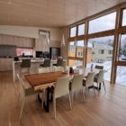 Kyla 7 Kitchen and Dining Area with Snow View | Echoland, Hakuba