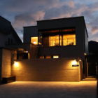Akatsuki Chalet Exterior at Night | Furano, Hokkaido