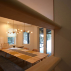 Asanoha Dining Area with Hanging Lights | Furano, Hokkaido