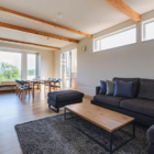 Furano Sanso Indoor Living and Dining Area with View | Furano, Hokkaido