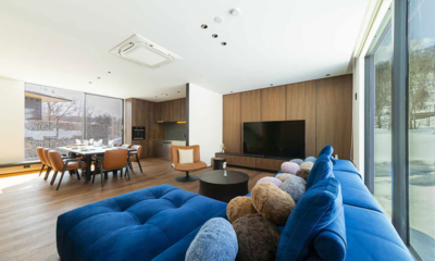 Iori 2 Living and Dining Area with View | Kabayama, Niseko