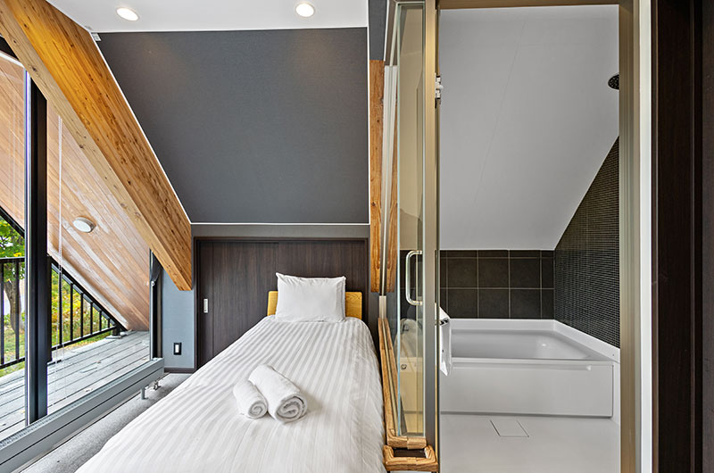 Vader Bedroom and Bathroom with Balcony | West Hirafu, Niseko