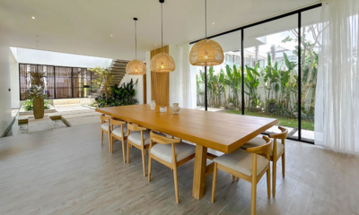 Villa Arita Dining Area with Hanging Lights | Canggu, Bali
