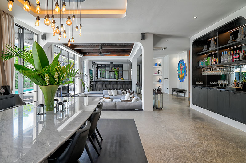 Villa Carpe Diem Living and Dining Area near Bar Counter | Canggu, Bali