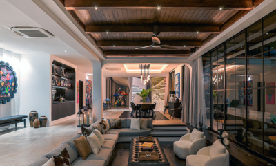 Villa Carpe Diem Living and Dining Area at Night | Canggu, Bali