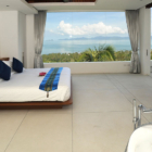 Grand Blue View Estate Villa Blue View Bedroom One with View | Bang Por, Koh Samui