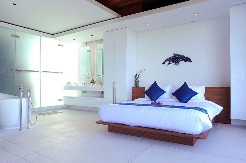 Grand Blue View Estate Villa Blue View Bedroom and Bathroom One | Bang Por, Koh Samui