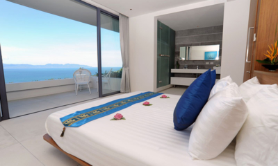 Grand Blue View Estate Villa Blue View Bedroom Three with Sea View | Bang Por, Koh Samui