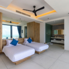 Grand Blue View Estate Villa Blue View Bedroom and Bathroom Eight with Twin Beds | Bang Por, Koh Samui