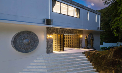 Villa Murano Entrance at Night | Bang Por, Koh Samui