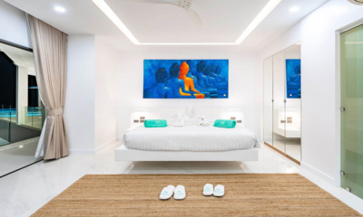 Villa Murano Bedroom Three at Night | Bang Por, Koh Samui