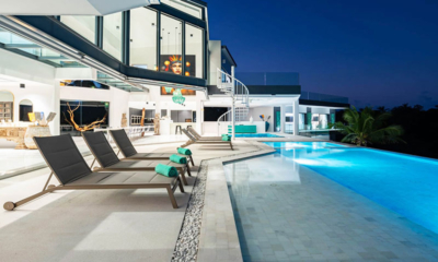 Villa Murano Reclining Sun Beds at Night | Bang Por, Koh Samui