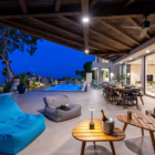 Villa Vida Samui Pool Side Seating Area at Night | Chaweng, Koh Samui