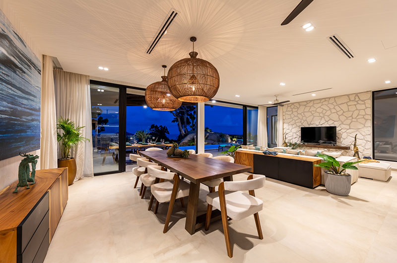 Villa Vida Samui Indoor Living and Dining Area with View | Chaweng, Koh Samui