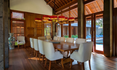 Jeeva Tirta Dining Area with Hanging Lights | Batubelig, Bali