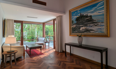 Jeeva Tirta Bedroom One Seating Area with View | Batubelig, Bali