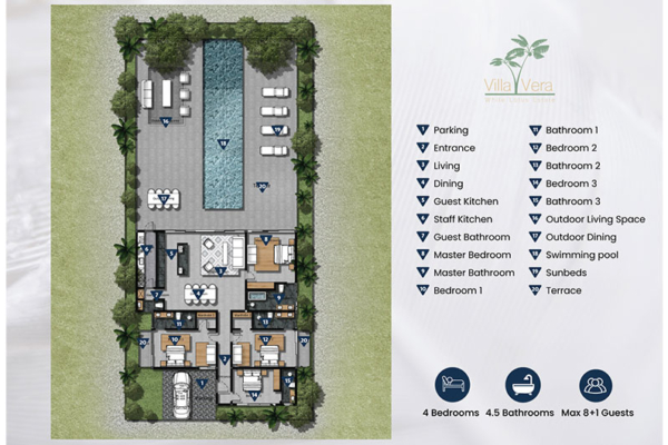 Koh Samui White Lotus Estate Villa Vera Floorplan