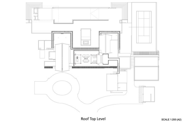 Villa Amarasara Roof Top Level Floorplan | Cape Yamu, Phuket