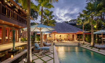 The Suaka Baliaga Pool at Night | Batubelig, Bali