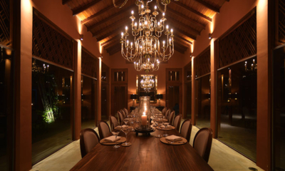 Maya Tangalle Dining at Night with Hanging Lights | Tangalle, Sri Lanka