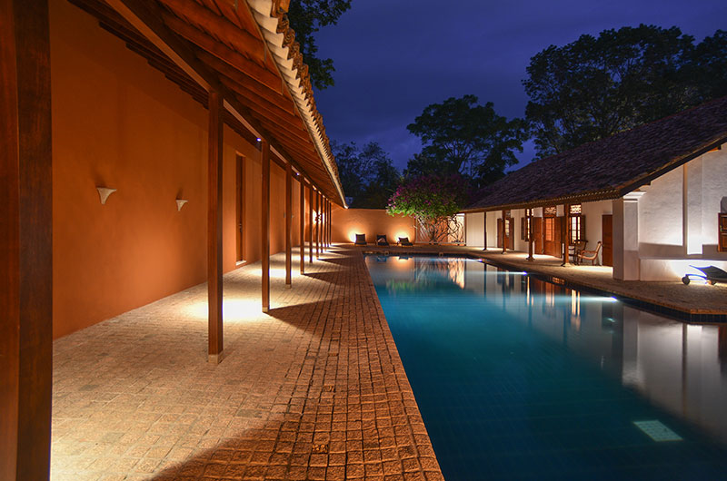 Maya Tangalle Pool Side Area at Night | Tangalle, Sri Lanka