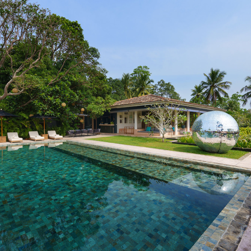 Sri Lanka Villa Mine Pool Side Disco Ball