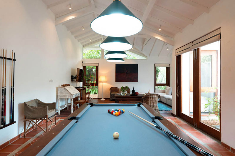 Victoria Villa Lounge Area with Billiard Table | Talpe, Sri Lanka