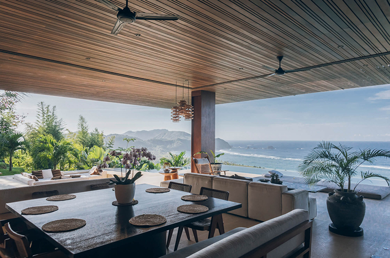 Tampah Hills Villa Chibo Dining Area with View | Selong Belanak, Lombok