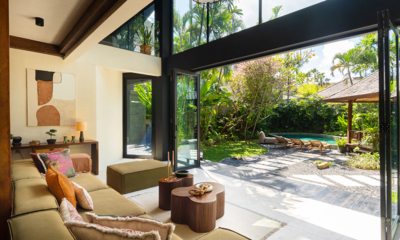 Villa Lamasa Living Area with Pool View | Seminyak, Bali