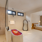 Villa Lamasa Bedroom and Bathroom One with Bathtub | Seminyak, Bali