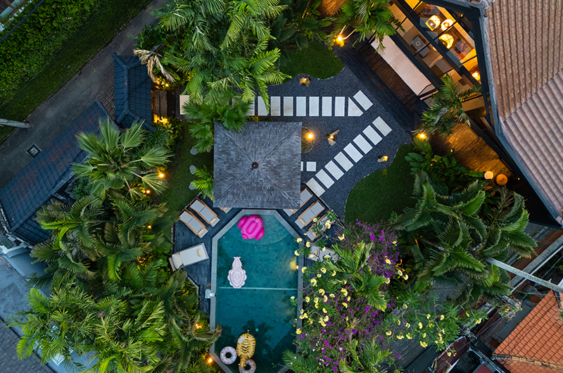 Villa Lamasa Gardens and Pool Top View | Seminyak, Bali