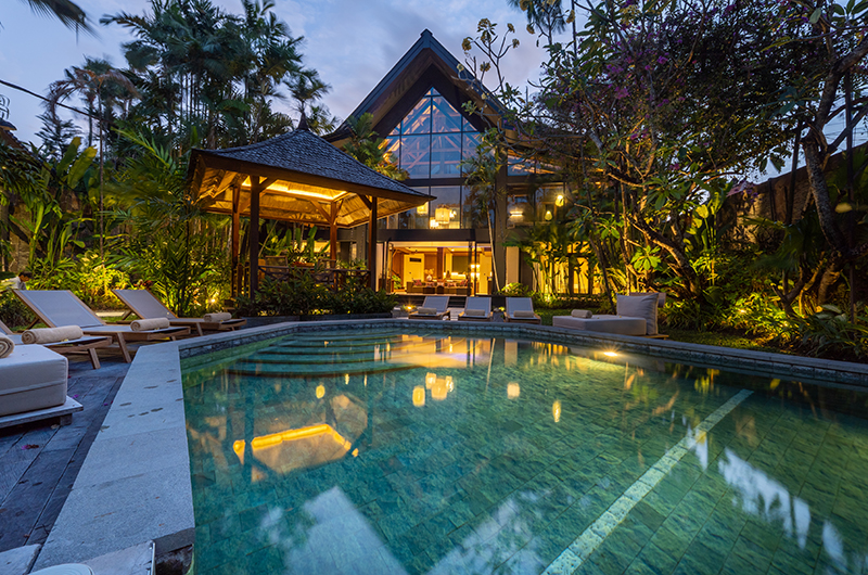 Villa Lamasa Pool at Night | Seminyak, Bali