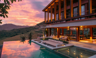 Tampah Hills Villa Gem Exterior with Lights | Selong Belanak, Lombok