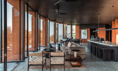 Tampah Hills Villa House Kala Indoor Living and Dining Area with View | Selong Belanak, Lombok